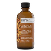 LorAnn Almond emulsion front label showing product identity and clarity benefit