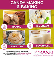 LorAnn Oils emulsion pouring into bowl demonstrates easy blending benefit