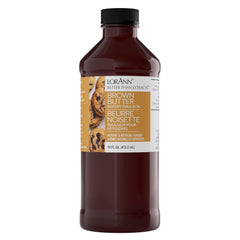 LorAnn Oils brown butter emulsion front bottle showing product and label benefit consistency