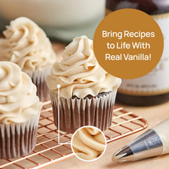 LorAnn Oils paste blended into frosting adding visible vanilla flecks