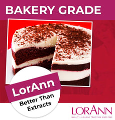 LorAnn Oils red velvet emulsion pouring into a bowl illustrating smooth texture and easy dosing