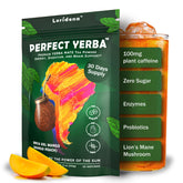 Loridena front packaging showing product name and mango-peach flavor, clear benefit