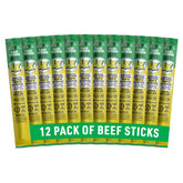 Lorissa's Kitchen front packaging showing 12-pack and jalapeño flavor for convenient protein