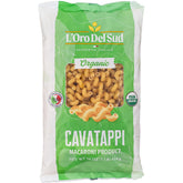 L'Oro Del Sud front packaging showing organic cavatappi and benefits