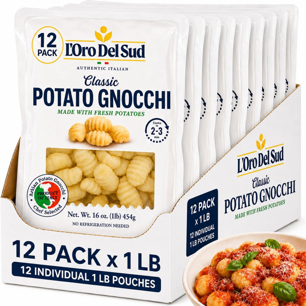 L'Oro Del Sud front packaging showing 1.1 lb pouch and brand