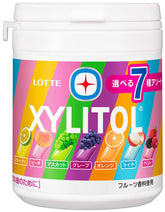Lotte assorted bottle front packaging showing mixed flavors and resealable cap benefit