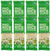 Lotus Foods front package showing traditional pho noodles and organic label benefits