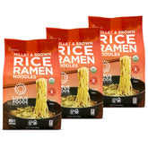 Lotus Foods front packaging showing organic millet and brown rice ramen benefits