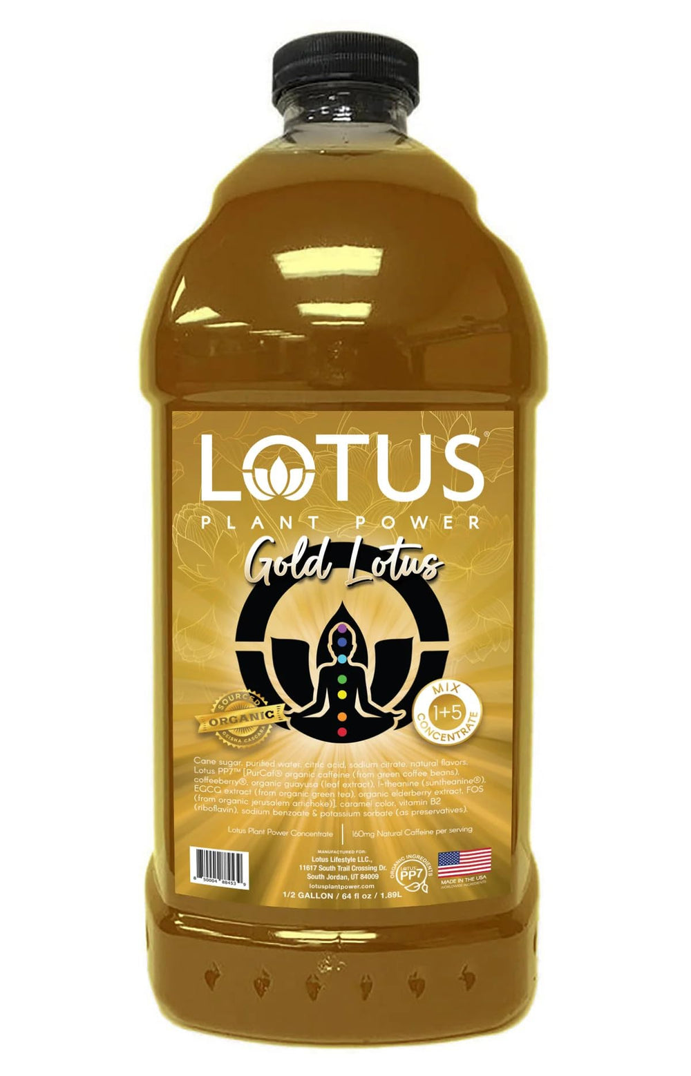 Lotus Plant Power front bottle view showing clean plant-powered concentrate benefit