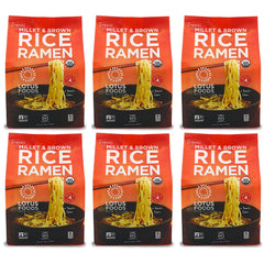 Lotus Foods front packaging showing 10 oz bag and pack benefit