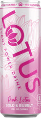Lotus Plant Power can held in hand demonstrating 12 oz scale and convenient portability