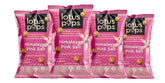 Lotus Pops front packaging Himalayan Pink Salt showing four 1oz packs and branding benefit
