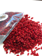 Lotus Spices close-up of barberries texture and bright color for flavor