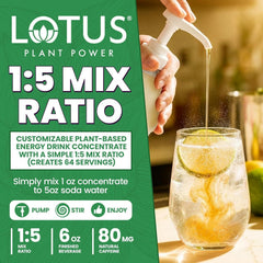 Lotus Plant Power mixed serving in glass shows customizable flavor and hydration