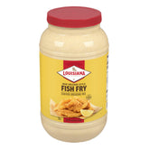Louisiana Fish Fry front packaging showing brand and gallon size benefit