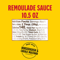 Close-up of remoulade texture highlighting creamy consistency and flavor
