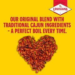 Louisiana Fish Fry seasoning sprinkled on shrimp highlighting enhanced seafood taste