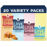 Love Corn front packaging Fab Four showing variety and convenience