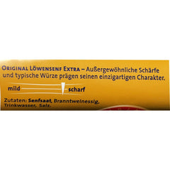 Löwensenf squeezed onto bratwurst showing bold flavor for grilling
