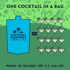 Lt. Blender bag laid flat in freezer saving space and freezing fast