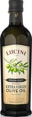 Lucini front label on 500 mL bottle showing brand and premium selection for authentic flavor