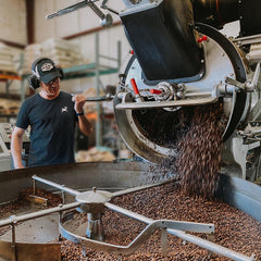 Lucky Goat ground coffee texture close-up showing even grind and promise of smooth morning flavor
