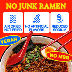 Lucky Ramen served in bowl for a ready-to-eat meal and satisfying heat