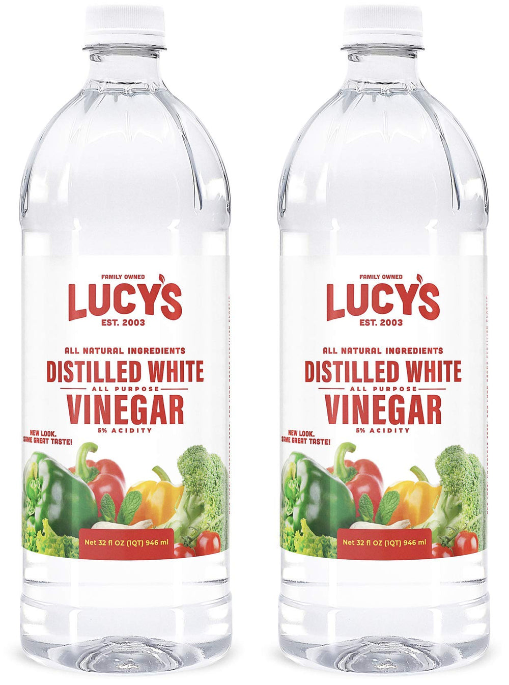 Lucy’s front packaging showing two 32 oz bottles and value