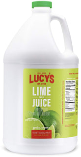 Lucy’s gallon front label showing brand and product for easy identification