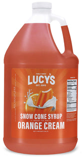 Lucy's front packaging showing one-gallon jug and label for easy identification