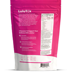 LULUTOX closeup of individually wrapped tea bags highlighting convenience