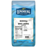 Lundberg front packaging showing 25 lb bag and durable labeling benefit