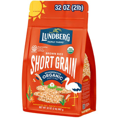 Lundberg front packaging 32 oz bag showing sustainable branding and pantry convenience