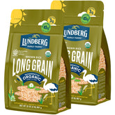 Lundberg front packaging showing two 32 oz bags and clear product view for easy identification and freshness