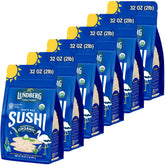 Lundberg front packaging showing six 32 oz resealable bags and brand clarity