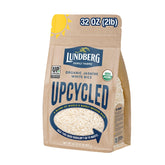 Lundberg front packaging showing upcycled organic jasmine rice and benefits