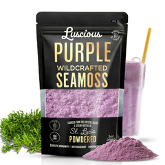Luscious Purple front packaging showing pouch and product benefits