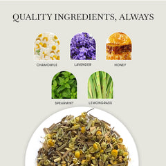 Luxmi loose chamomile leaves close-up highlighting organic texture
