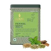 Luxmi tin front view showing brand and resealable packaging benefit