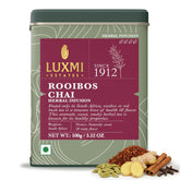 LUXMI front packaging showing rooibos chai and serving information