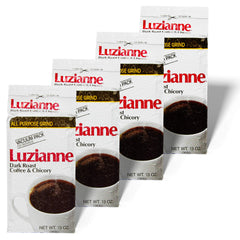 Luzianne front package showing bag and label, highlighting freshness and smooth flavor