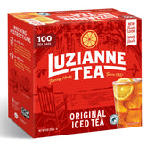 Luzianne front packaging 400 count showing value and clear iced tea focus