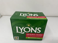 Lyons brewed cup top view with reddish-gold color, bright infusion visible benefit