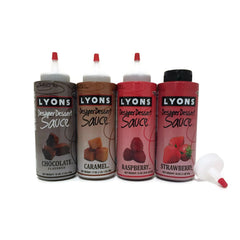 Lyons front packaging of four-sauce bundle showing convenience