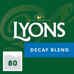 Lyons decaffeinated tea poured into a teacup in a cozy kitchen setting for relaxed, caffeine-free enjoyment