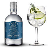 Lyre's bottle front view showing brand and dry gin alternative ideal for cocktails