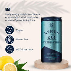 Lyre's pouring into glass over ice showing refreshing serve and aroma