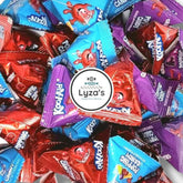 LYZA'S SWEETS & TREATS front packaging showing 80 pouches and vibrant branding, perfect for parties