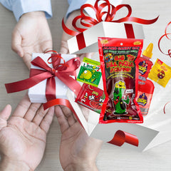 Ma Lit Candy Lucas Gusano packet with powder detail showing spicy-sour flavor boost