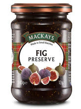 Mackays fig preserve front jar showing label and jar design, adds gourmet appeal